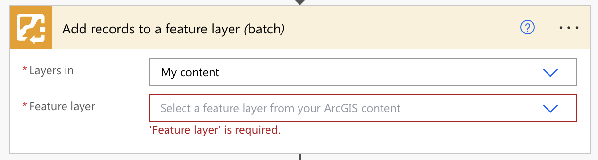 Add record to a feature layer - batch action